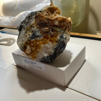 GALENA IN QUARTZ - SMALCLEUGH MINE, ALSTON MOOR, CUMBRIA, ENGLAND 1119g MF4521