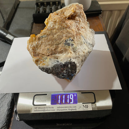 GALENA IN QUARTZ - SMALCLEUGH MINE, ALSTON MOOR, CUMBRIA, ENGLAND 1119g MF4521