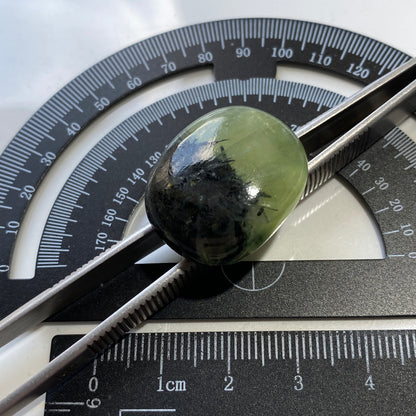 PREHNITE WITH EPIDOTE GEMSTONE : KAYES REGION, MALI, AFRICA LARGE 46.27Ct MFG5478