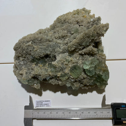 FLUORITE WITH QUARTZ -BINGHAM MINING DISTRICT, NEW MEXICO, U.S.A. LARGE 901g MF4186