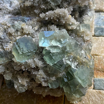 FLUORITE WITH QUARTZ -BINGHAM MINING DISTRICT, NEW MEXICO, U.S.A. LARGE 901g MF4186