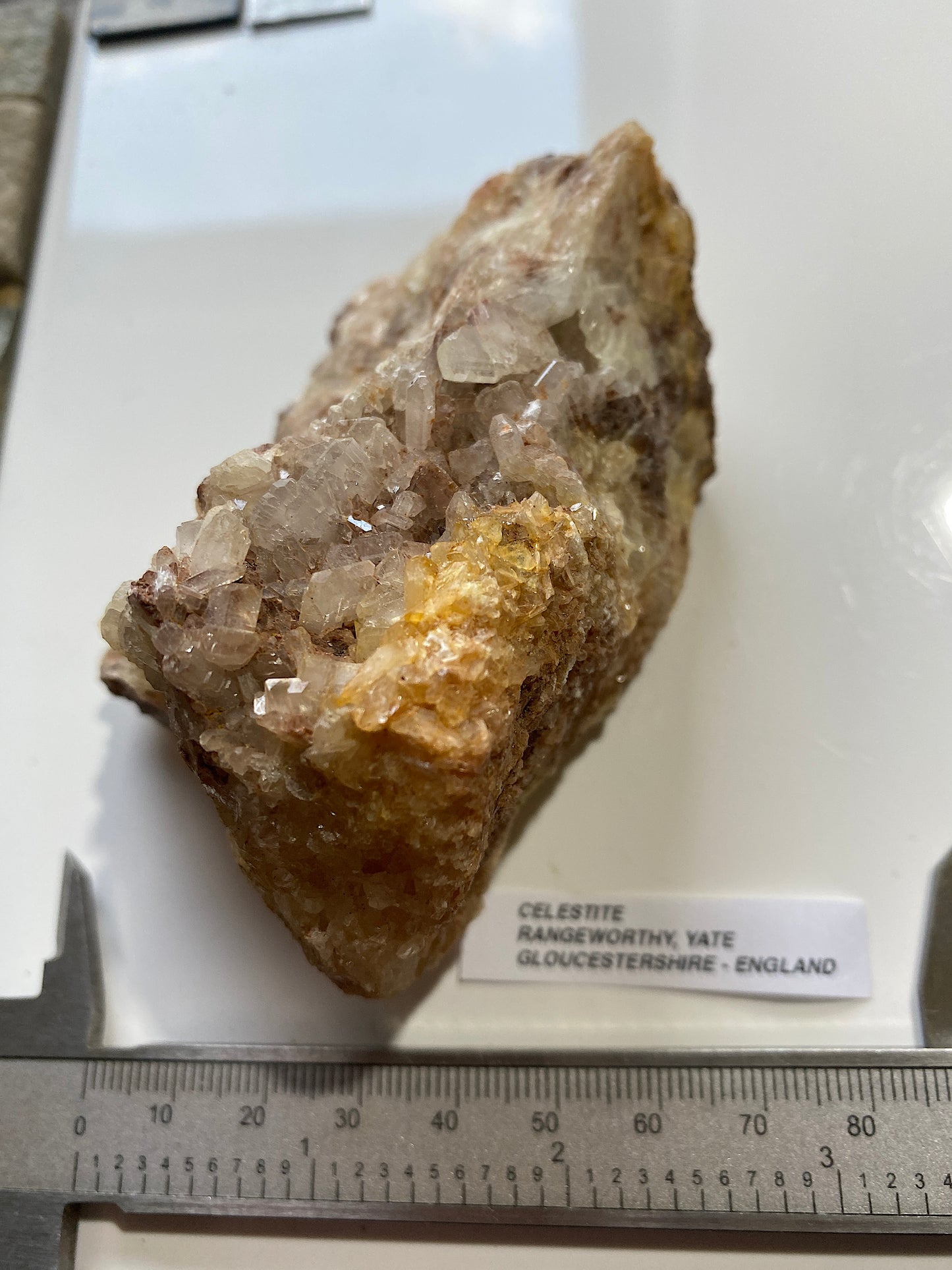 CELESTITE : RANGEWORTHY, YATE, GLOUCESTERSHIRE, ENGLAND 355g. MF5153