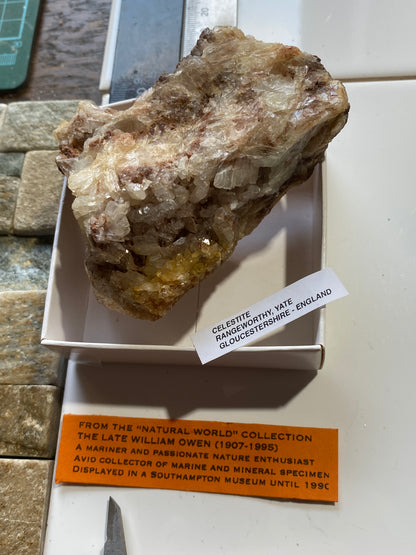 CELESTITE : RANGEWORTHY, YATE, GLOUCESTERSHIRE, ENGLAND 355g. MF5153