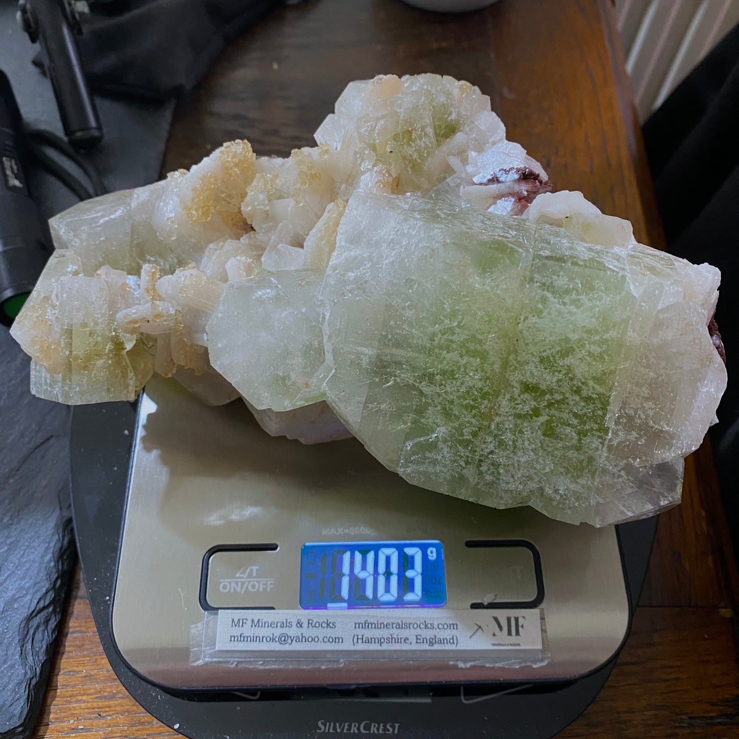 APOPHYLLITE BEAUTIFUL SPECIMEN FROM PUNE DISTRICT, MAHARASHTRA, INDIA. LARGE 1403g MF4188