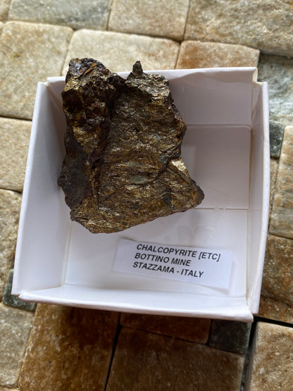 CHALCOPYRITE : BOTTINO MINE, STAZZEMA, TUSCANY, ITALY  49g MF5158