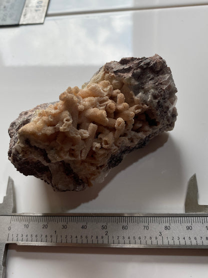 STILBITE AFTER NATROLITE RARE SPECIMEN FROM DEAN QUARRY, CORNWALL  211g MF5159