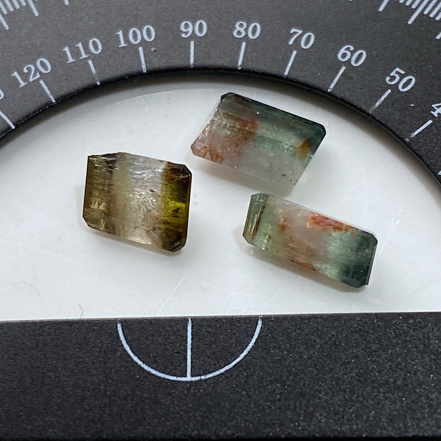 TOURMALINE NATURAL GEMSTONES x 3 : JAGODA MINE, MKUSHI, ZAMBIA. 4.55Ct MFG5470