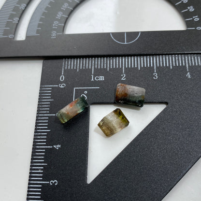 TOURMALINE NATURAL GEMSTONES x 3 : JAGODA MINE, MKUSHI, ZAMBIA. 4.55Ct MFG5470