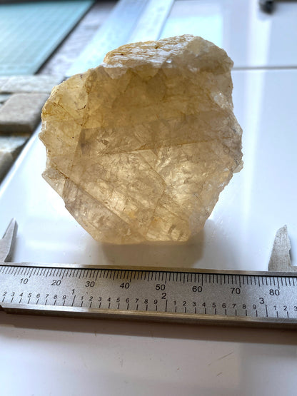 SELENITE WITH FLUORITE [UNUSUAL] : CUEVA DE LOS CRISTALES : CHIHUAHUA, MEXICO 217g MF5161