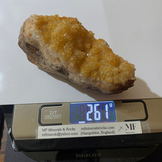 CITRINE QUARTZ CRYSTAL ASSEMBLAGE RARE SPECIMEN FROM MANSA, ZAMBIA 261g MF4523