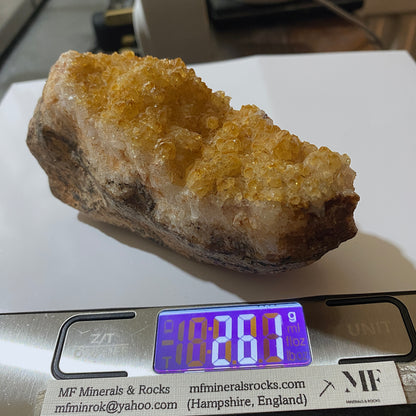 CITRINE QUARTZ CRYSTAL ASSEMBLAGE RARE SPECIMEN FROM MANSA, ZAMBIA 261g MF4523