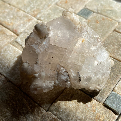 APOPHYLLITE ON CALCITE - REEDS GAP QUARRY, CONNECTICUT, U.S.A. 72g MF1950