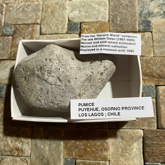 PUMICE VOLCANIC EJECTA : PUYEHUE, OSORNO, LOS LAGOS, CHILE 29g MF4528