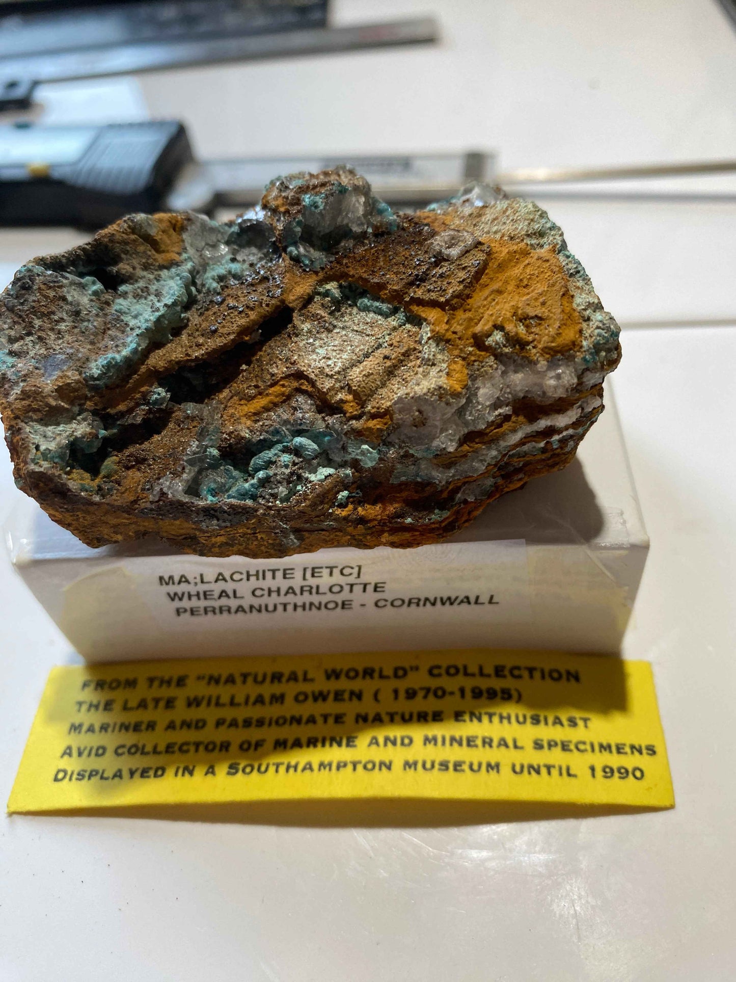 MALACHITE [ETC] : WHEAL CHARLOTTE (TRENOW CONSOLS), CORNWALL 103g MF5175