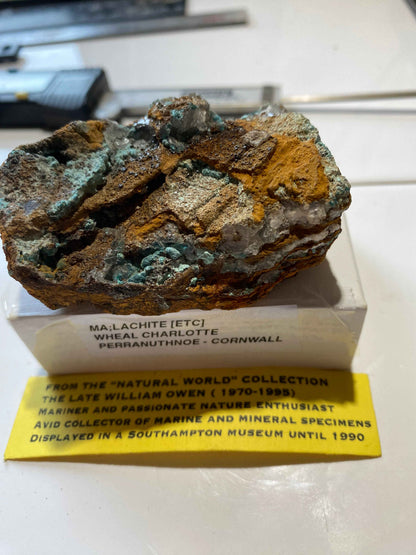 MALACHITE [ETC] : WHEAL CHARLOTTE (TRENOW CONSOLS), CORNWALL 103g MF5175