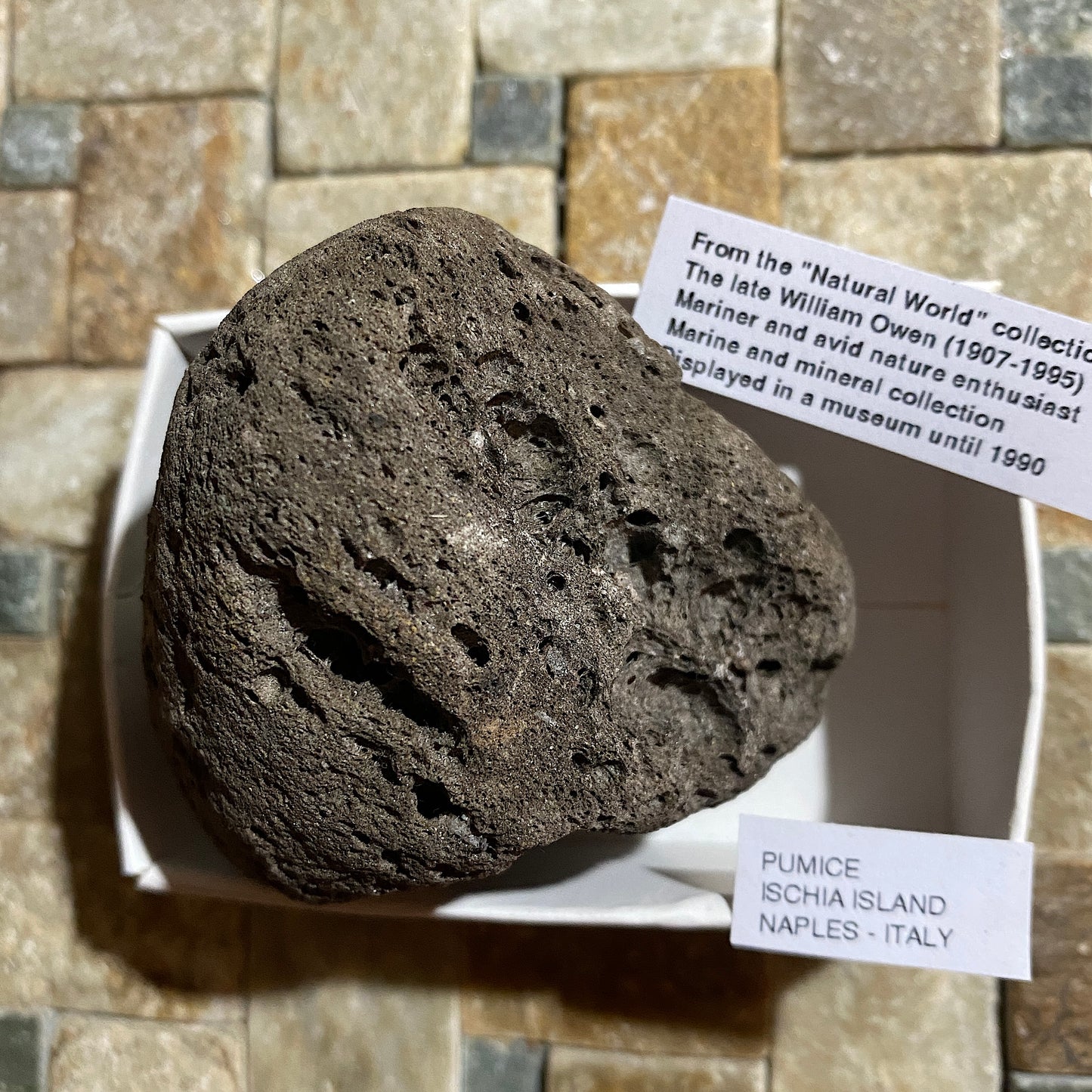 PUMICE VOLCANIC EJECTA : ISCHIA ISLAND, NAPLES, ITALY. 34g MF4530