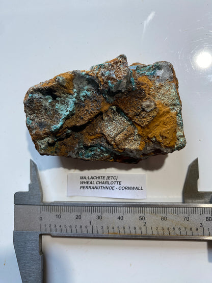 MALACHITE [ETC] : WHEAL CHARLOTTE (TRENOW CONSOLS), CORNWALL 103g MF5175