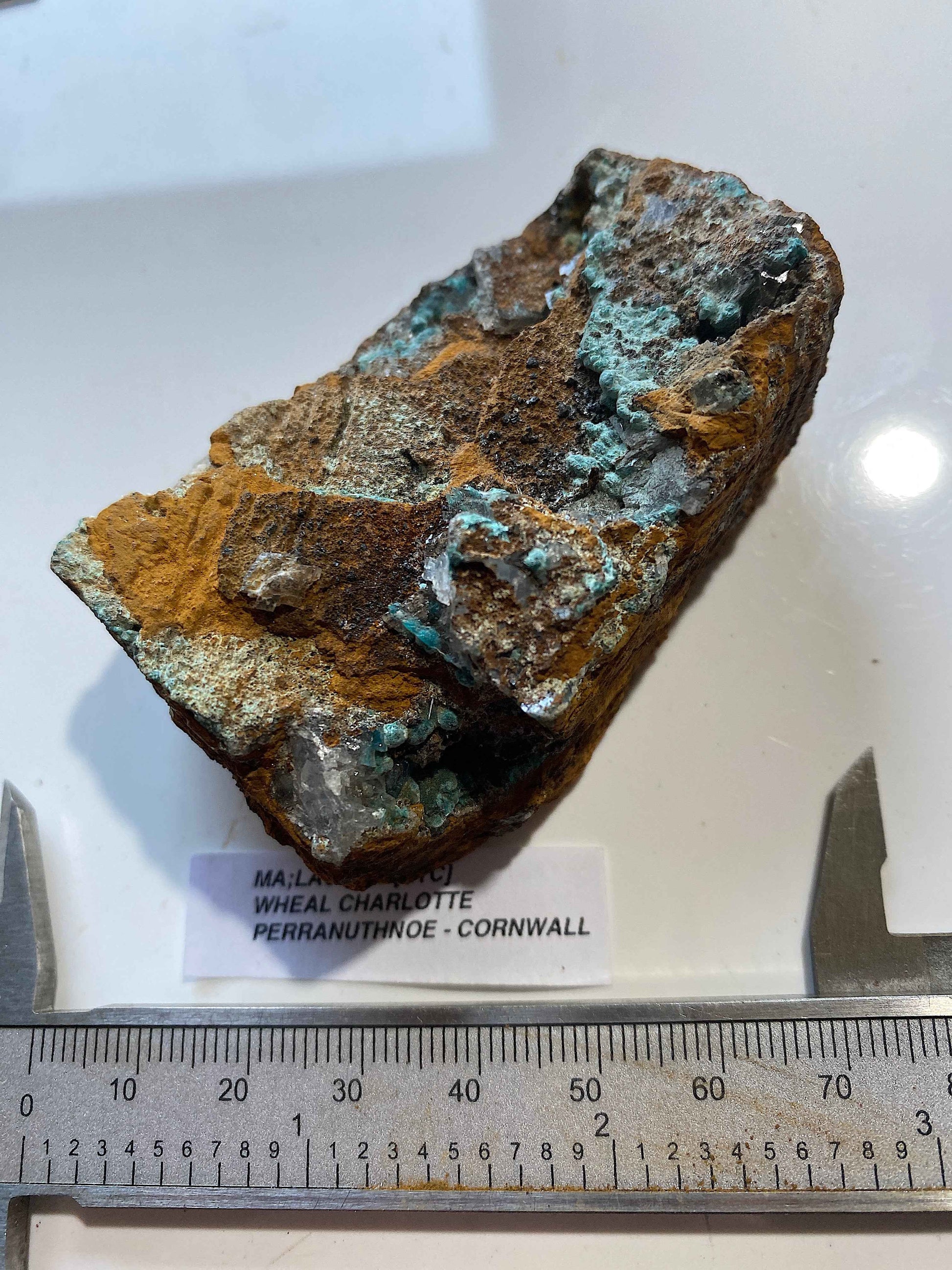 MALACHITE [ETC] : WHEAL CHARLOTTE (TRENOW CONSOLS), CORNWALL 103g MF5175