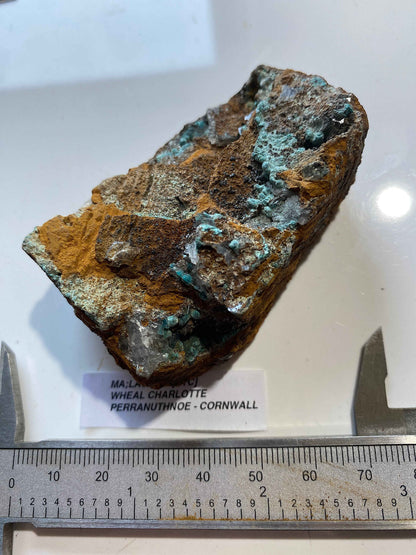 MALACHITE [ETC] : WHEAL CHARLOTTE (TRENOW CONSOLS), CORNWALL 103g MF5175