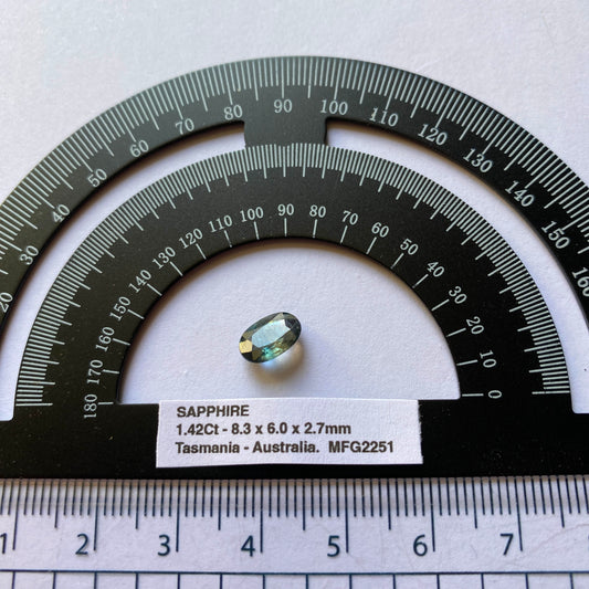 SAPPHIRE CORUNDUM GEMSTONE - TASMANIA, AUSTRALIA 1.42Ct. MFG2251