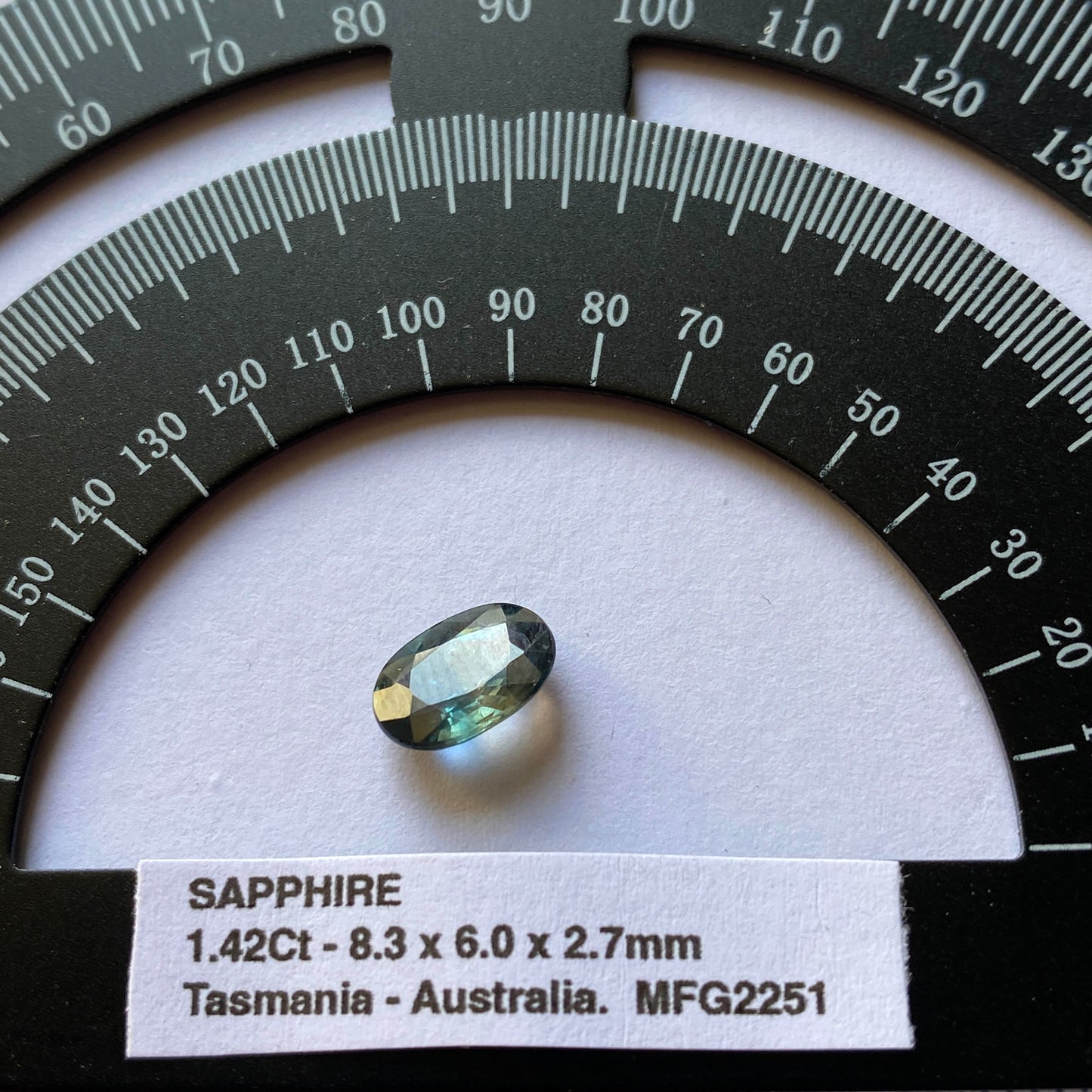 SAPPHIRE CORUNDUM GEMSTONE - TASMANIA, AUSTRALIA 1.42Ct. MFG2251