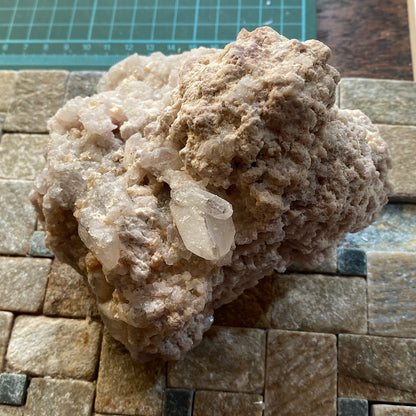 ELBAITE/QUARTZ/MICROCLINE ETC INTRIGUING SPECIMEN : PYINGYI TAUNG, MYANMAR 727g MF4532