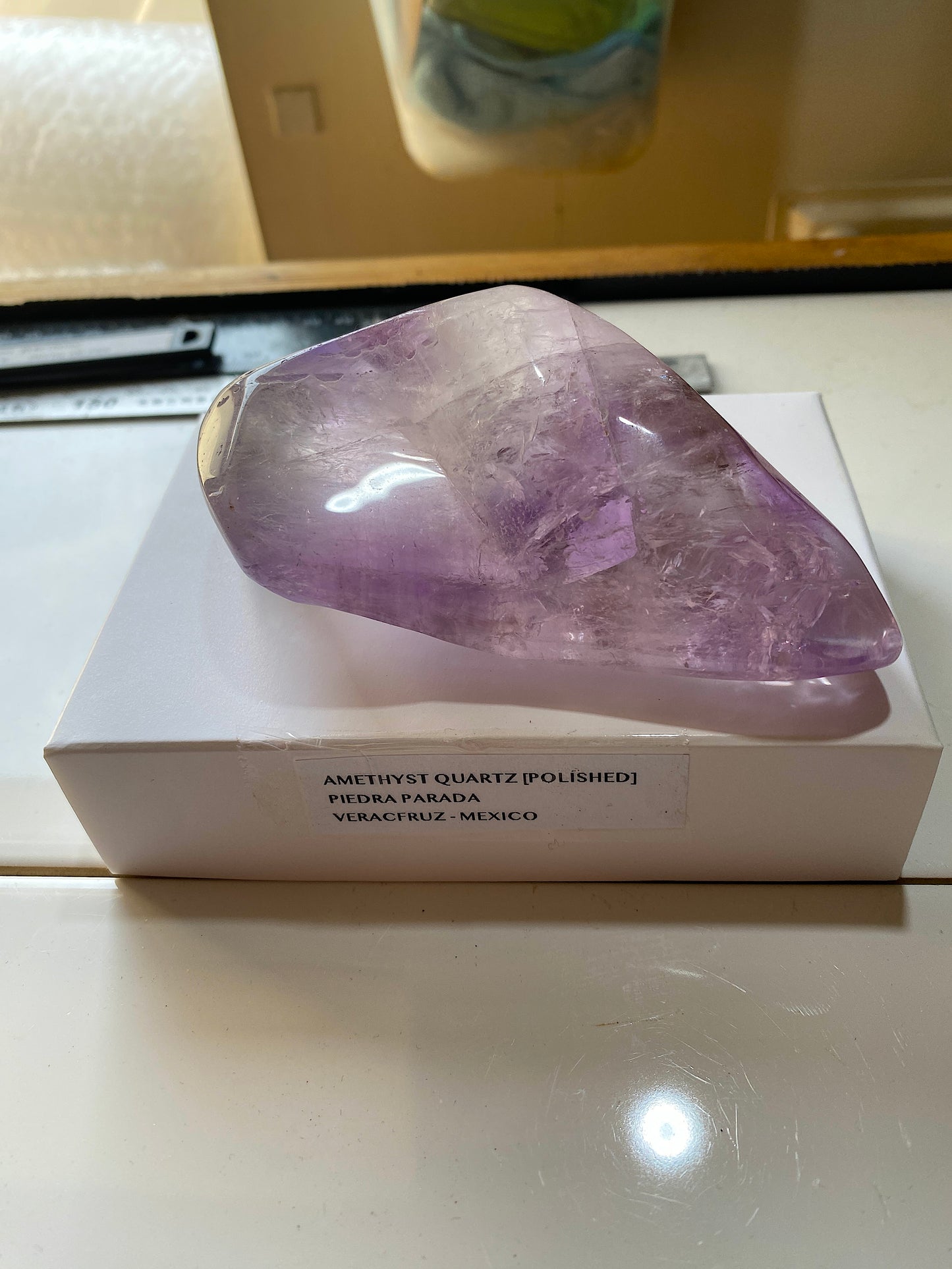 AMETHYST QUARTZ LARGE POLISHED SPECIMEN : PIEDRA PARADA, MEXICO  319g MF5178