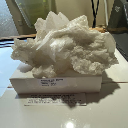 WITHERITE WITH CALCITE : MINERVA MINE, HARDIN COUNTY, ILLINOIS, U.S.A. 959g MF4533