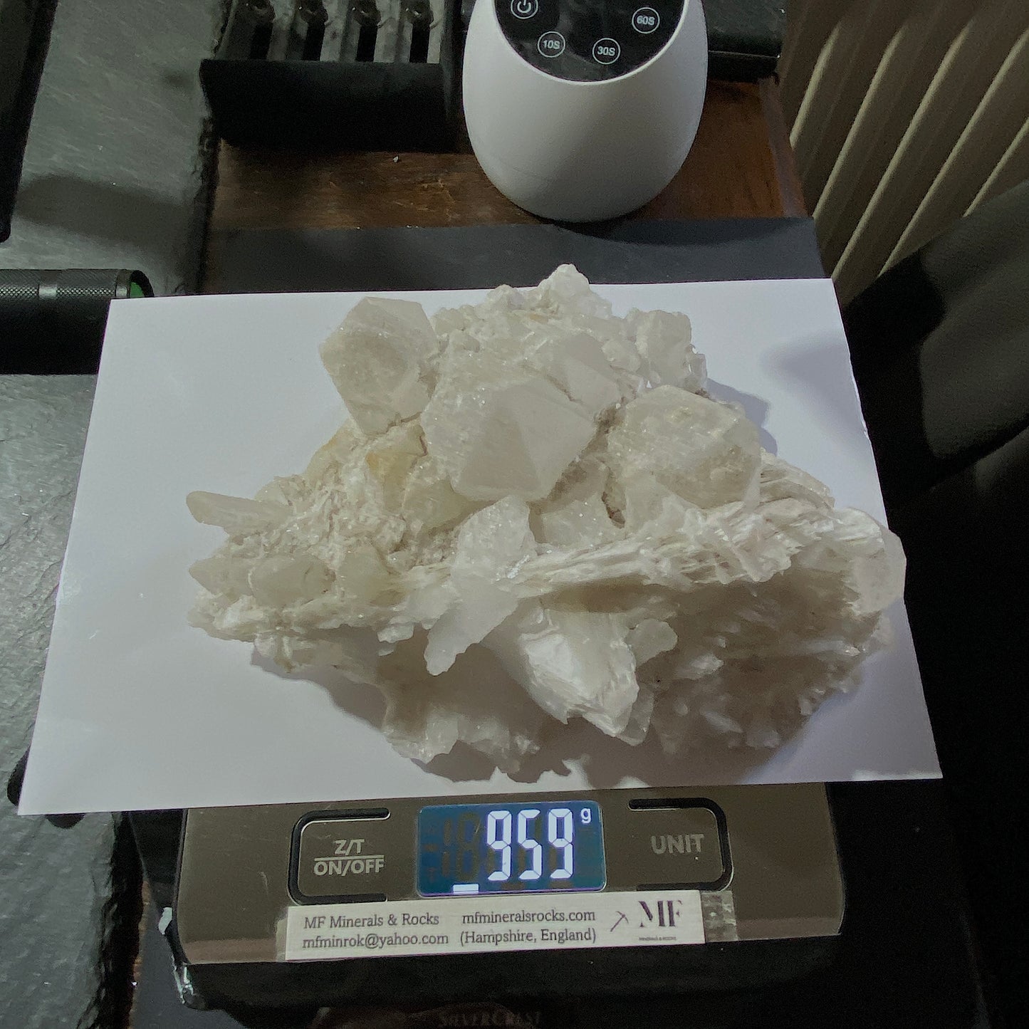 WITHERITE WITH CALCITE : MINERVA MINE, HARDIN COUNTY, ILLINOIS, U.S.A. 959g MF4533