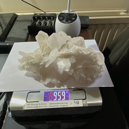 WITHERITE WITH CALCITE : MINERVA MINE, HARDIN COUNTY, ILLINOIS, U.S.A. 959g MF4533