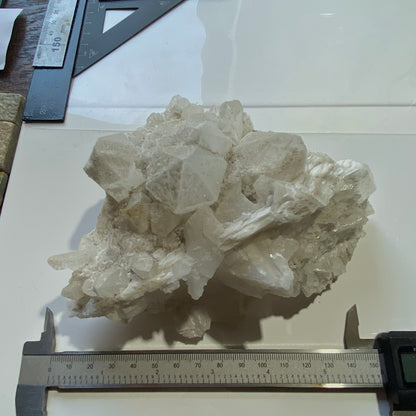 WITHERITE WITH CALCITE : MINERVA MINE, HARDIN COUNTY, ILLINOIS, U.S.A. 959g MF4533