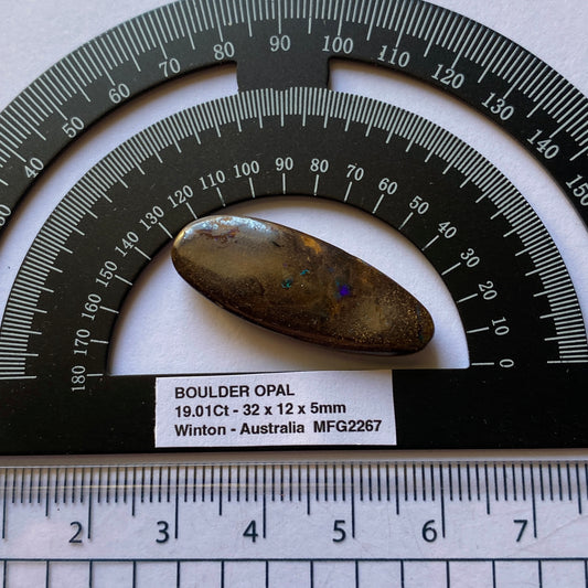 BOULDER OPAL NATURAL GEMSTONE - WINTON, QUEENSLAND, AUSTRALIA 19.01Ct MFG2267