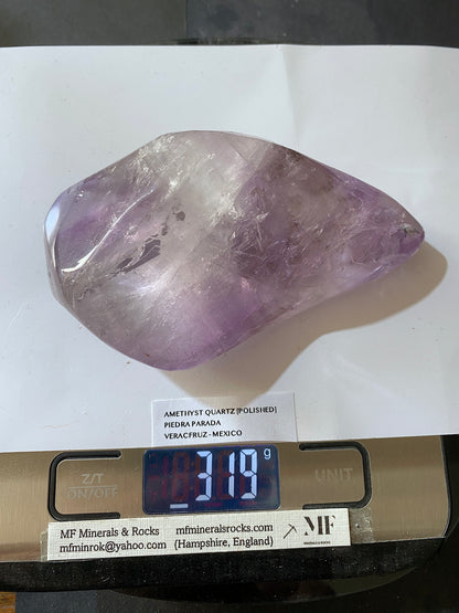 AMETHYST QUARTZ LARGE POLISHED SPECIMEN : PIEDRA PARADA, MEXICO  319g MF5178