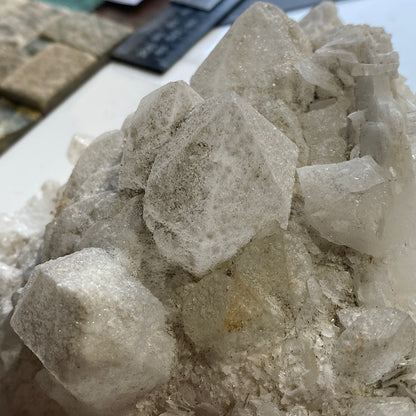 WITHERITE WITH CALCITE : MINERVA MINE, HARDIN COUNTY, ILLINOIS, U.S.A. 959g MF4533