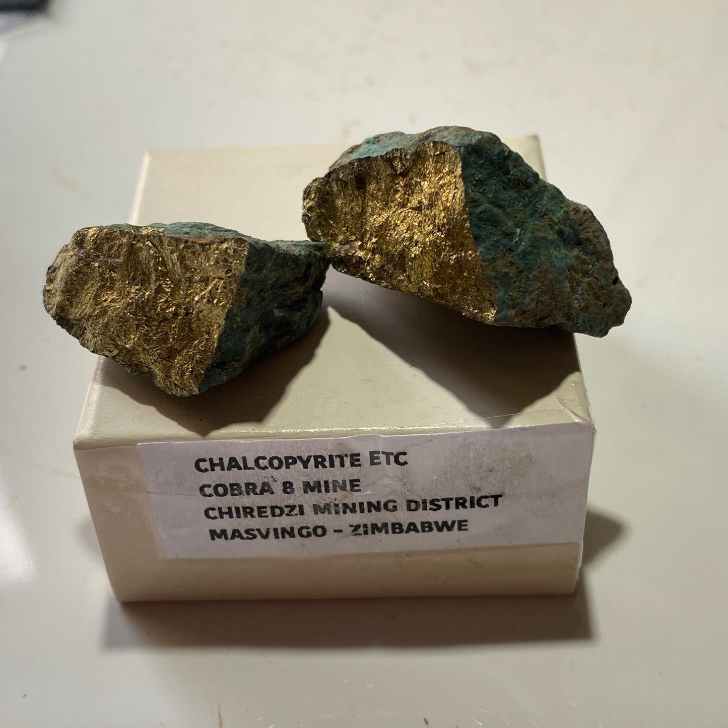 CHALCOPYRITE/MALACHITE : COBRA 8 MINE, CHIREDZI MINING DISTRICT, ZIMBABWE 42g MF4535
