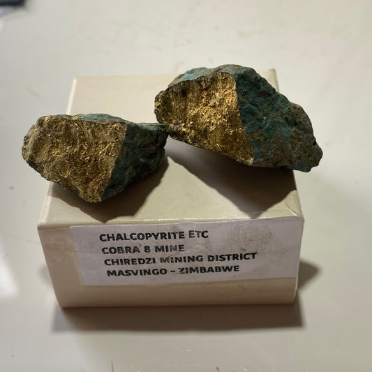 CHALCOPYRITE/MALACHITE : COBRA 8 MINE, CHIREDZI MINING DISTRICT, ZIMBABWE 42g MF4535