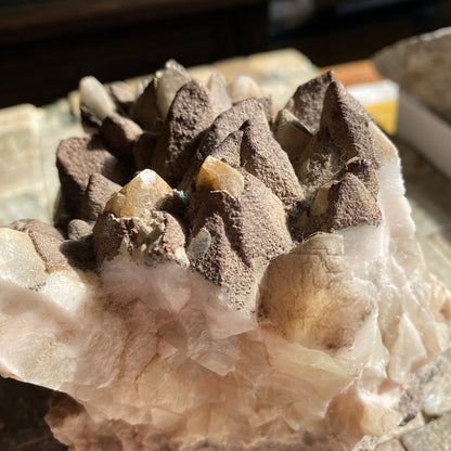 DOG TOOTH CALCITE WITH PYRITE COATING, CHIPPING SODBURY, ENGLAND LARGE 955g MF1958