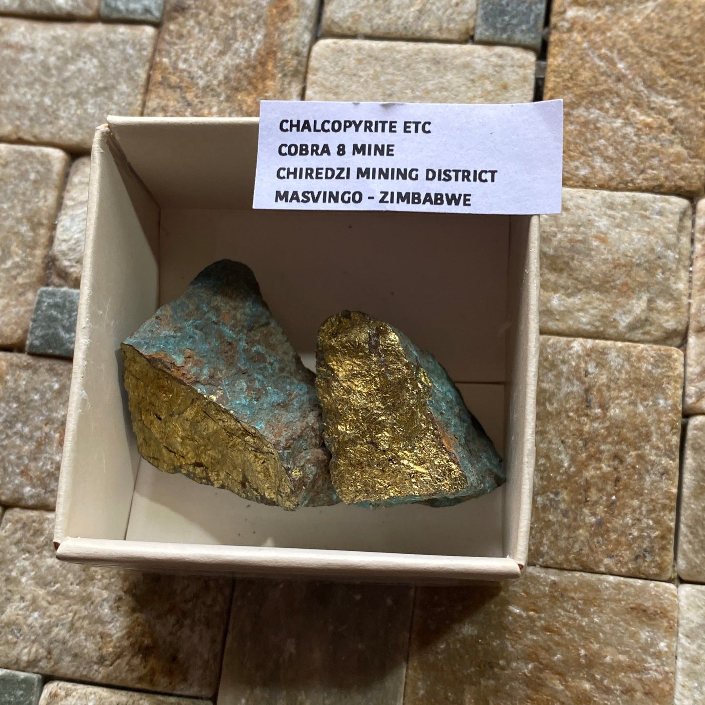 CHALCOPYRITE/MALACHITE : COBRA 8 MINE, CHIREDZI MINING DISTRICT, ZIMBABWE 42g MF4535