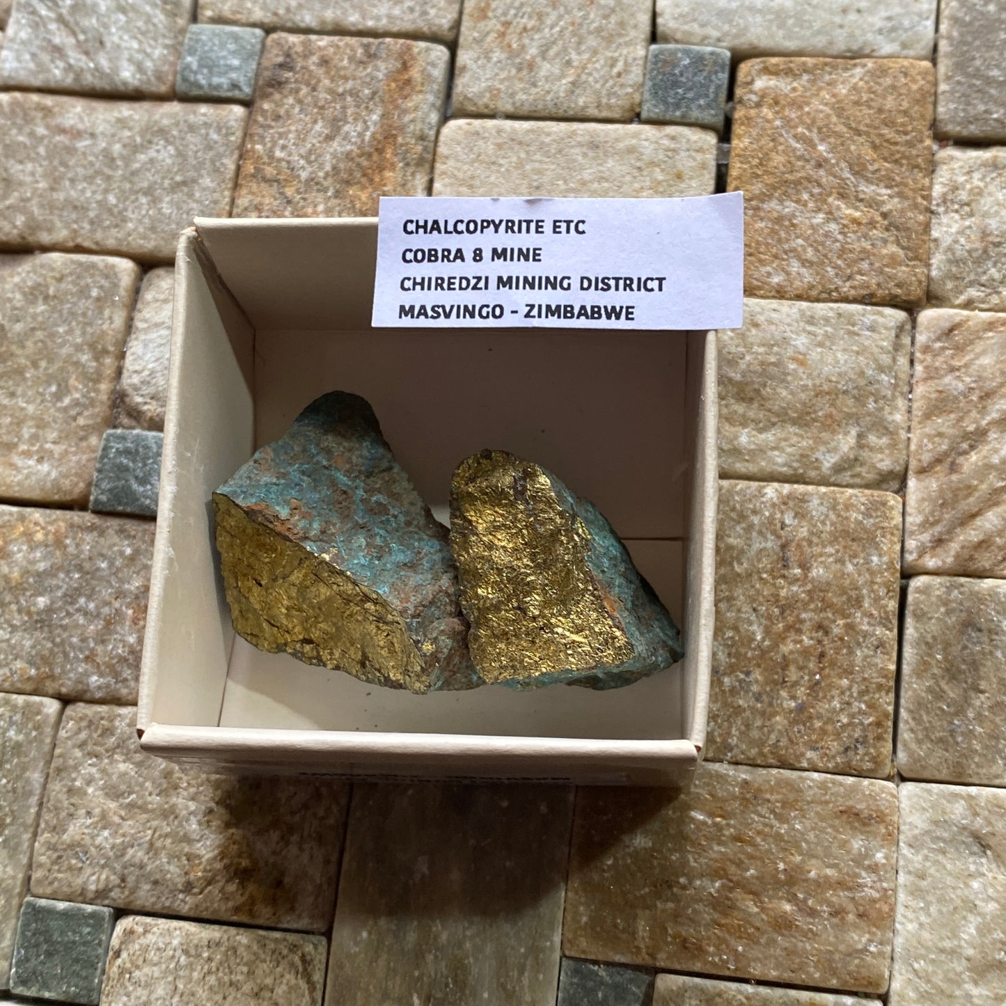 CHALCOPYRITE/MALACHITE : COBRA 8 MINE, CHIREDZI MINING DISTRICT, ZIMBABWE 42g MF4535