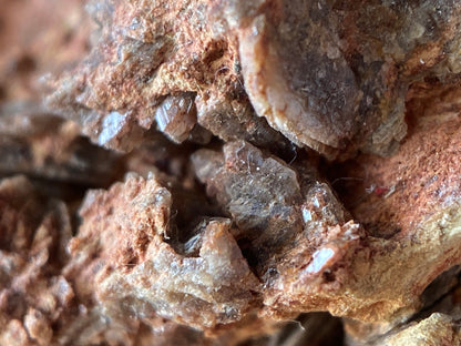 AXINITE [ETC] ON MATRIX : TRIAL SHAFT, ST PIRAN'S CROSS, PENHALE SANDS, CORNWALL  MF5181