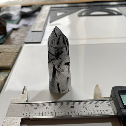 SCHORL TOURMALINE IN QUARTZ : ERONGO MOUNTAINS, NAMIBIA  34g MF4537