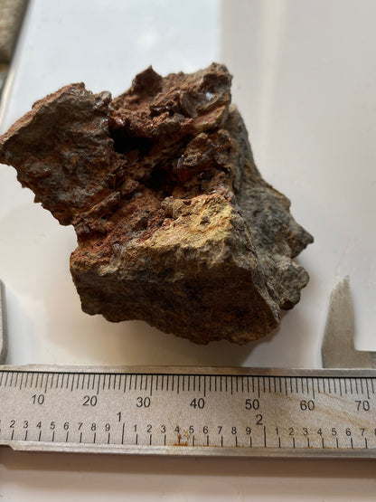 AXINITE [ETC] ON MATRIX : TRIAL SHAFT, ST PIRAN'S CROSS, PENHALE SANDS, CORNWALL  MF5181
