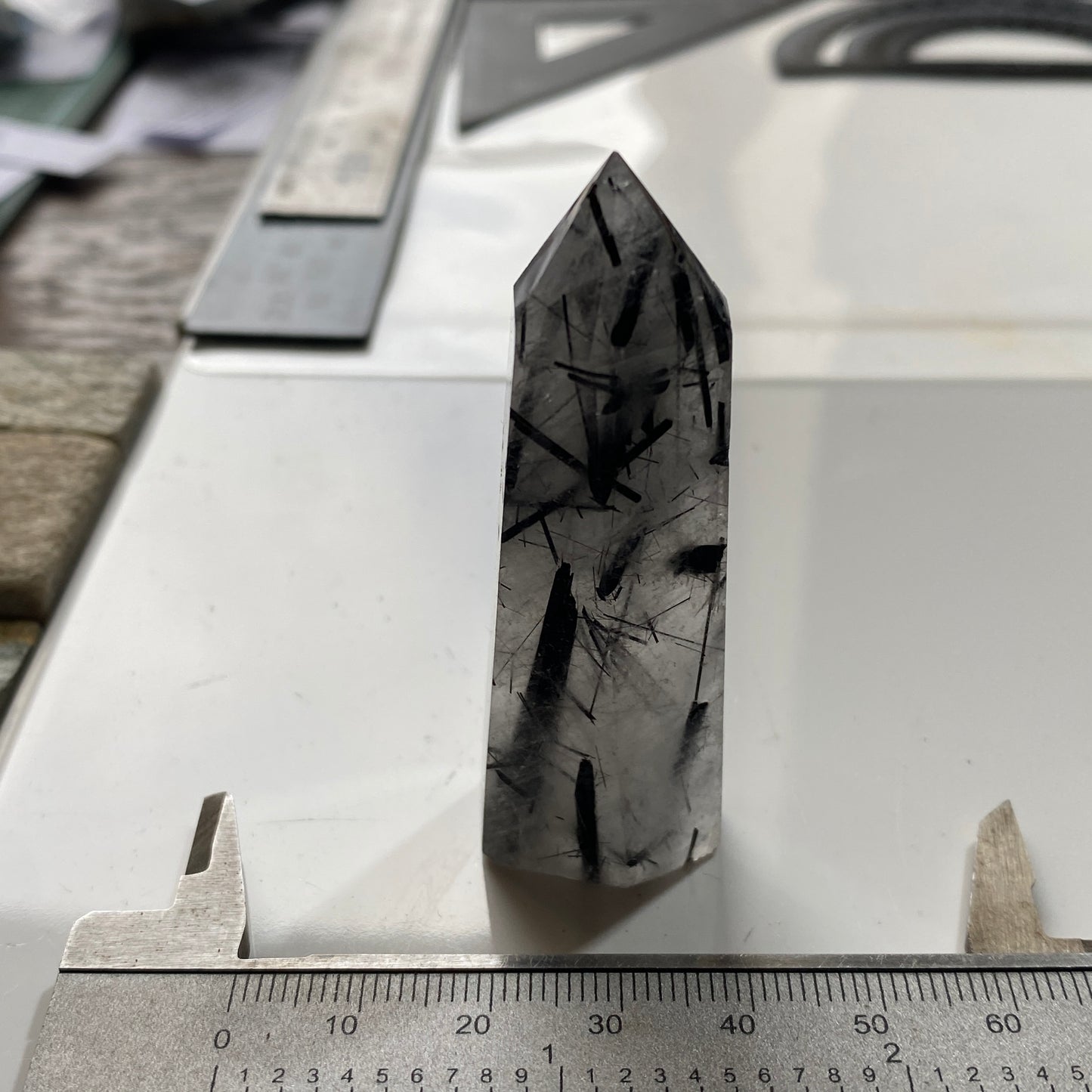 SCHORL TOURMALINE IN QUARTZ : ERONGO MOUNTAINS, NAMIBIA  34g MF4537