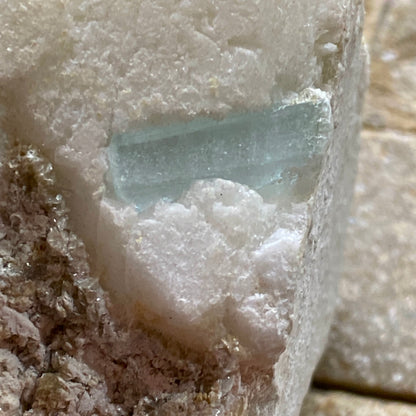 AQUAMARINE BERYL IN ALBITE - CHUMAR BAKHOOR, NAGAR DISTRICT, GILGIT-BALTISTAN, PAKISTAN