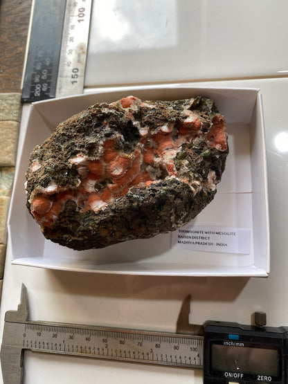 THOMSONITE WITH MESOLITE IMPRESSIVE SPECIMEN : RAISEN, MADHYA PRADESH, INDIA 437g MF5182