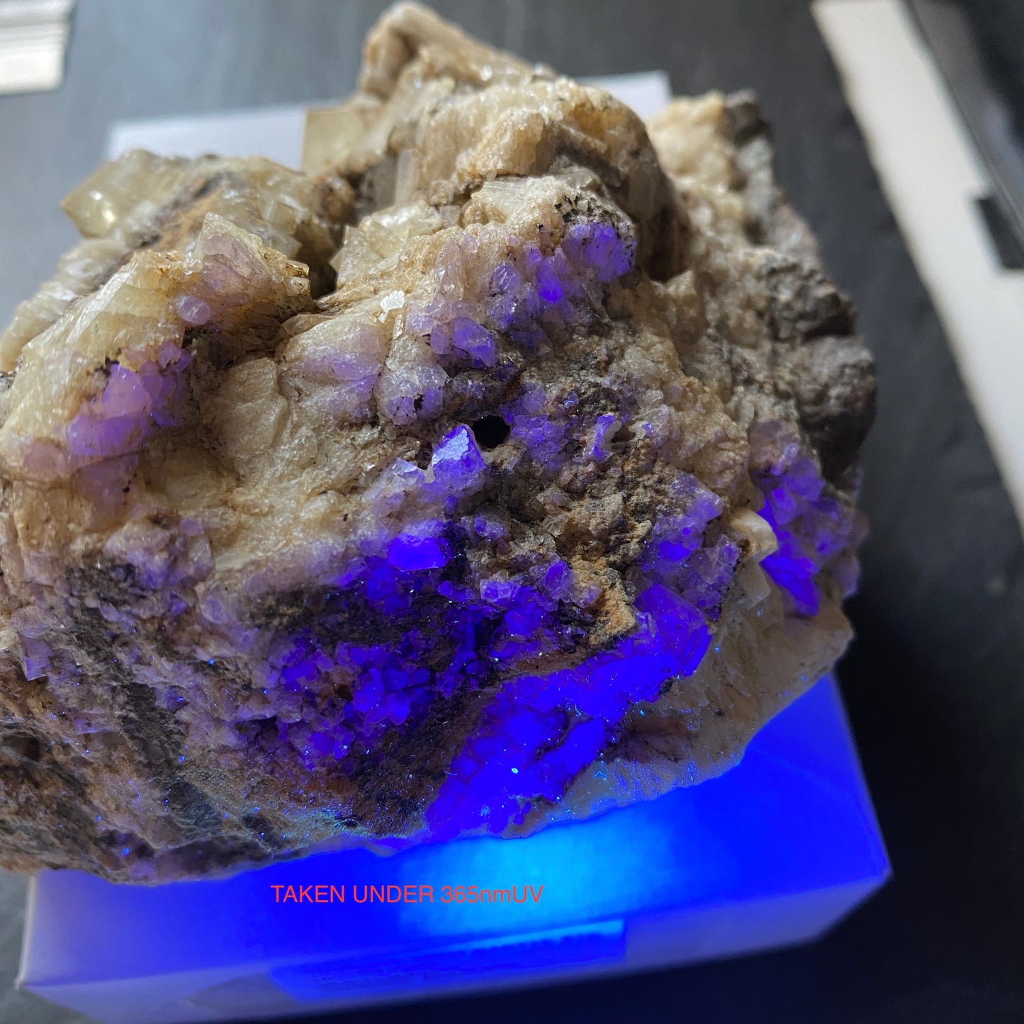 FLUORITE WITH BARYTE ETC - HILTON MINE, CUMBRIA, ENGLAND