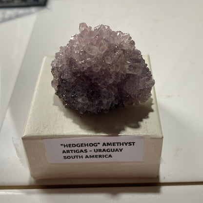 "HEDGEHOG" AMETHYST CRYSTAL CLUSTER : ARTIGAS, URUGUAY 41g MF4540