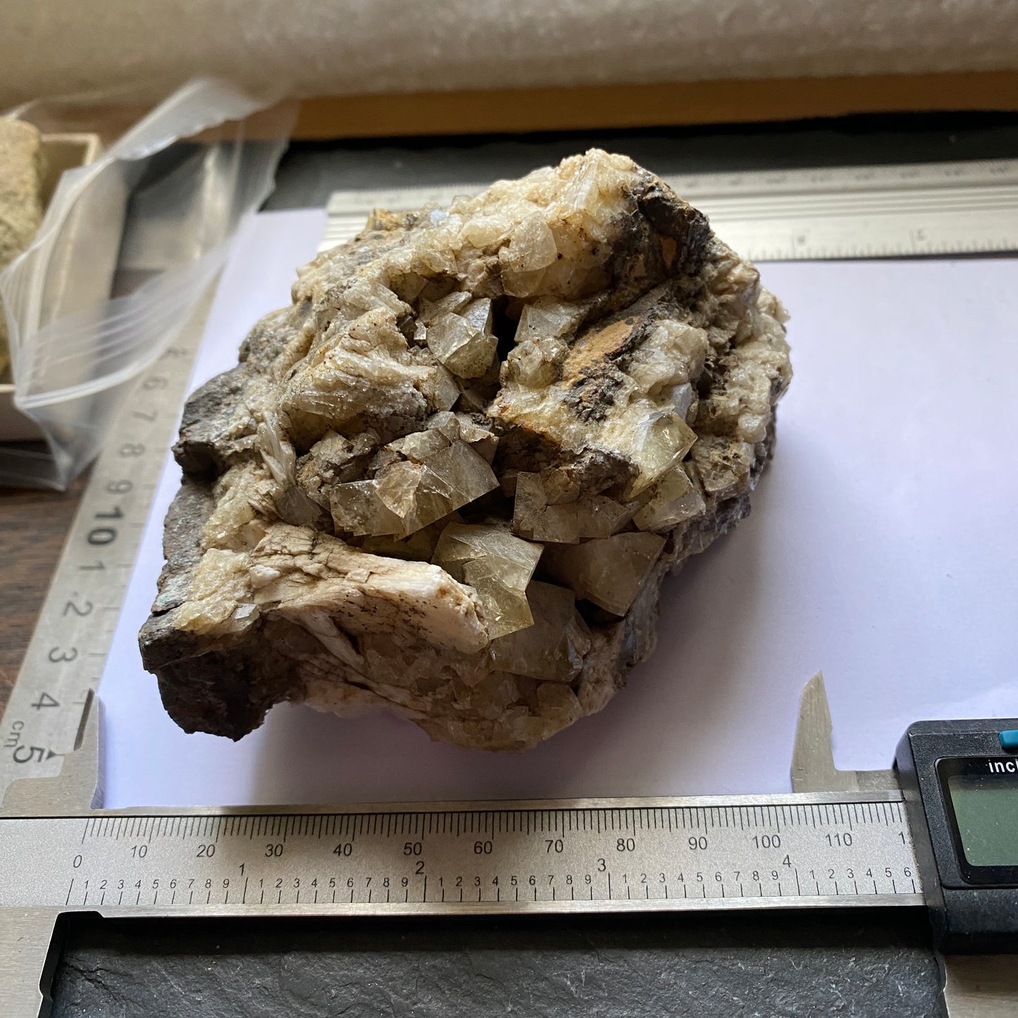 FLUORITE WITH BARYTE ETC - HILTON MINE, CUMBRIA, ENGLAND