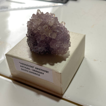 "HEDGEHOG" AMETHYST CRYSTAL CLUSTER : ARTIGAS, URUGUAY 41g MF4540