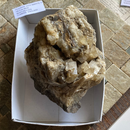 FLUORITE WITH BARYTE ETC - HILTON MINE, CUMBRIA, ENGLAND